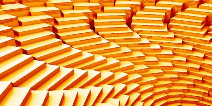 3D - Background - Rotation Gold Yellow 01