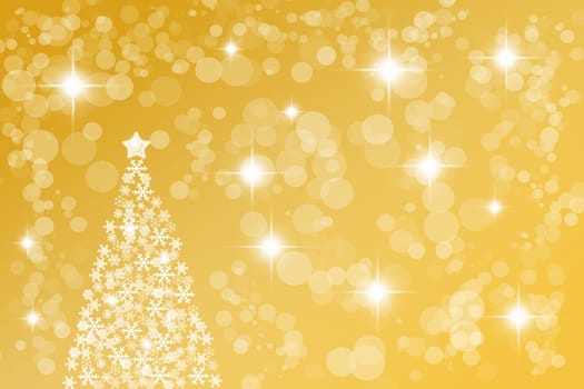 Golden abstract Christmas background