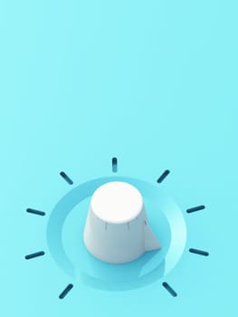White Podcast on cyan