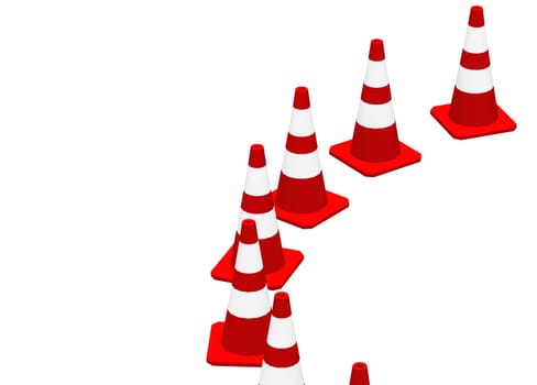 Semicircle 3D Construction Site Pylons 05