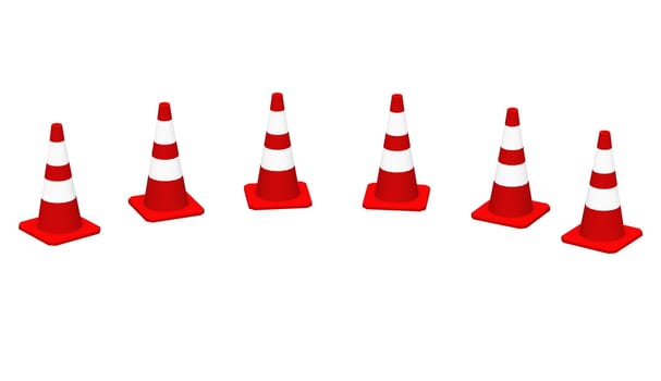 Semicircle 3D Construction Site Pylons