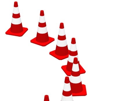 Semicircle 3D Construction Site Pylons 02