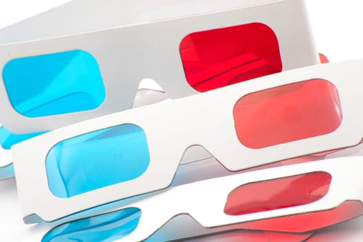 Red and cyan 3d glasses