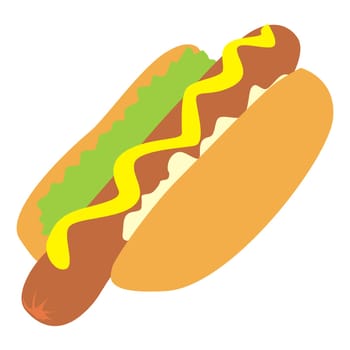 isolated hot-dog