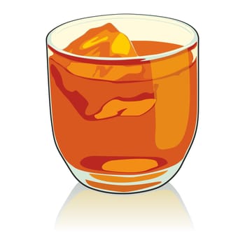 illustration whiskey glass