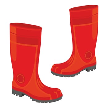 illustration of isolated rubber boots