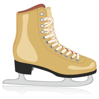 illustration of isolated ice skates