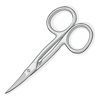 illustration of manicure scissors
