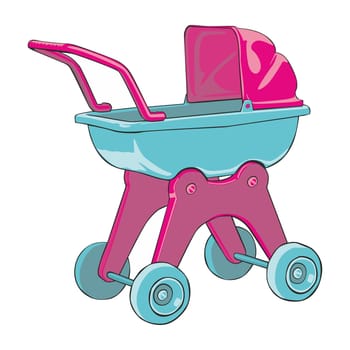 illustration baby-car