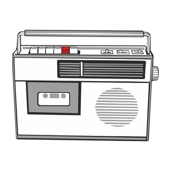 illustration cassette player
