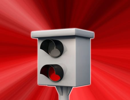 Attention - speed cameras in sight - red