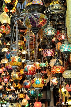 Variety of turkish lamps