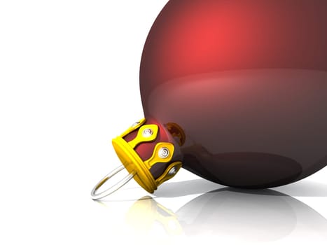 3D Christmas Ball - Red Gold 02