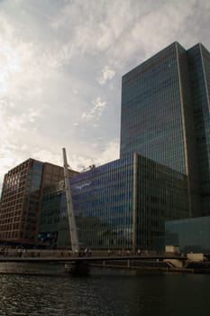 London Docklands Skyline Financial District