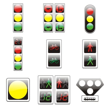 isolated european road signs