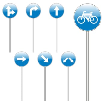 isolated european road signs