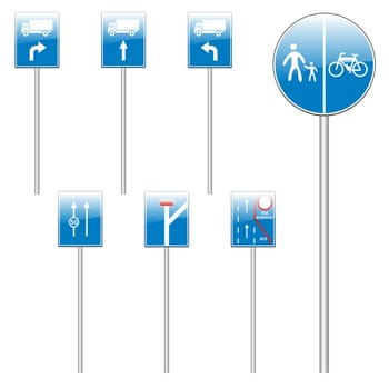 isolated european road signs