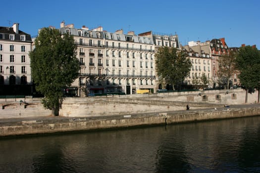 The Seine river quay, Paris, France