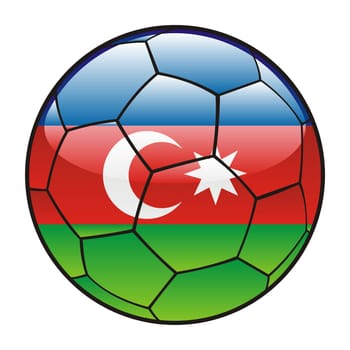 Azerbajan flag on soccer ball