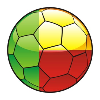 benin flag on soccer ball