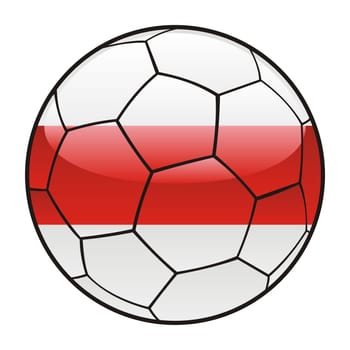 belarus flag on soccer ball