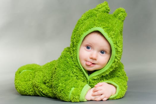 Baby in Frog Costume