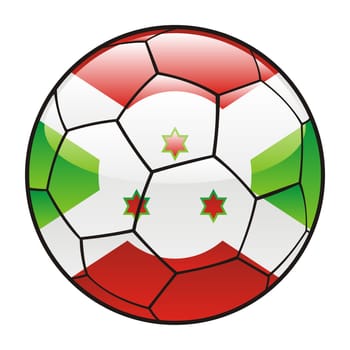 burundi flag on soccer ball