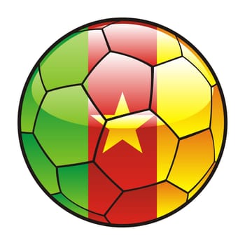cameroon flag on soccer ball