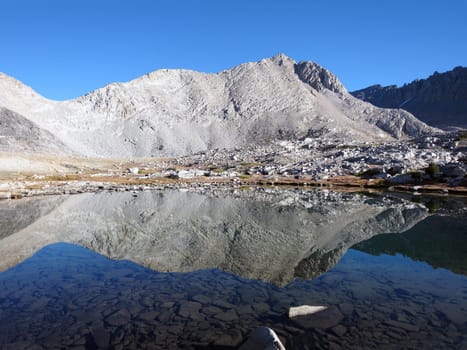 Mountain range and reflection