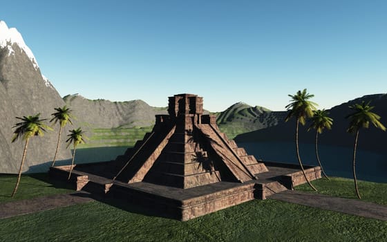 Mayan Temple - Blue Green 18