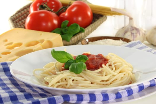 Spaghetti with tomato sauce