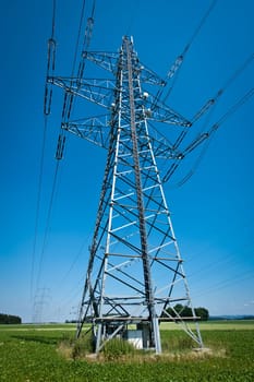 Power Line in a Summer Landscape