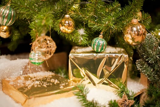 Golden Packages for Christmas