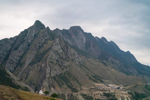 Caucasian mountain. Dagestan. Trees, rocks, mountains, view of the green mountains. Beautiful summer landscape