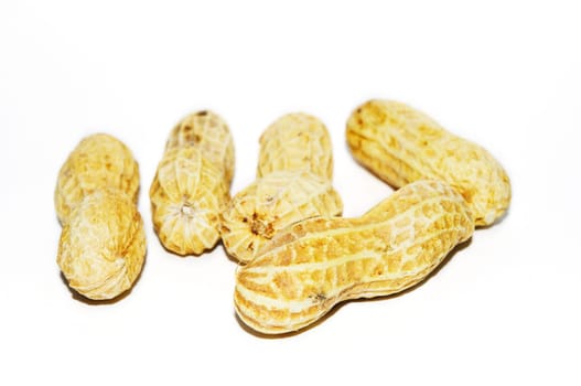 peanuts, isolated on white