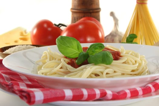 Spaghetti with tomato sauce