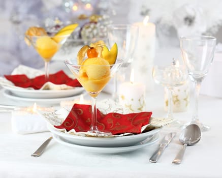 Mango sorbet for Christmas
