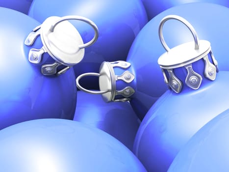 Christmas Baubles 02 Pastel Blue
