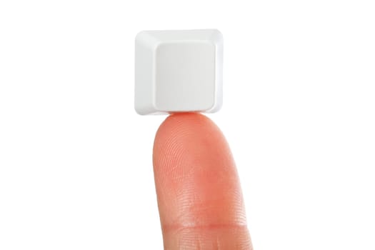 Blank key on fingertip