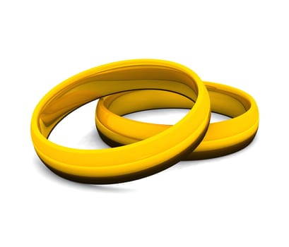 Two Gold Wedding Rings 01