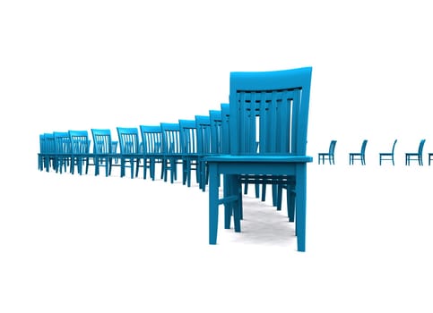 3D Chair Series Blue 05