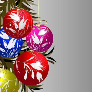 Shining Christmas baubles