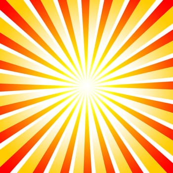 Abstract Sun Rays Red Orange