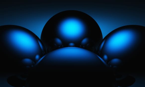 3D - Blue Balls in the Dark