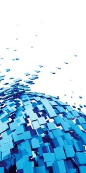 3D Background - Blue Cyberspace
