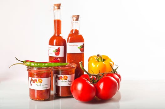 boiled tomato ketchup and chutney