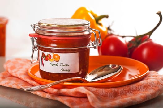 Pepper and tomato chutney