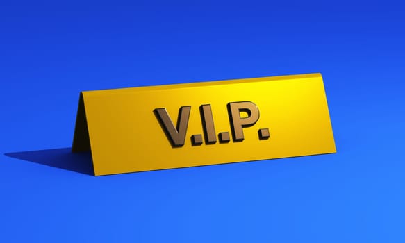 Premium VIP sign on blue