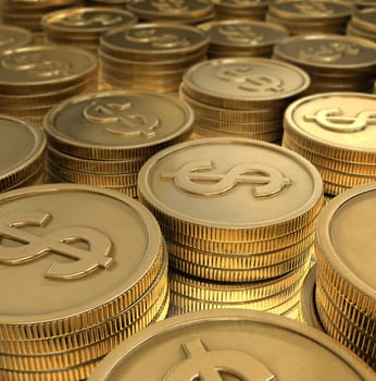 Stacked Coins