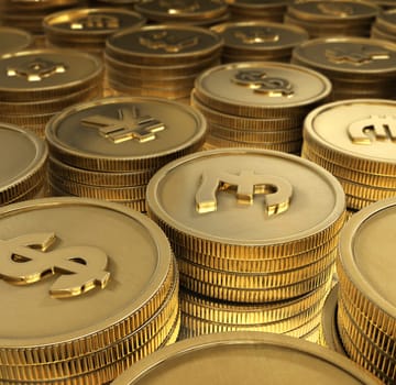 Stacked Coins